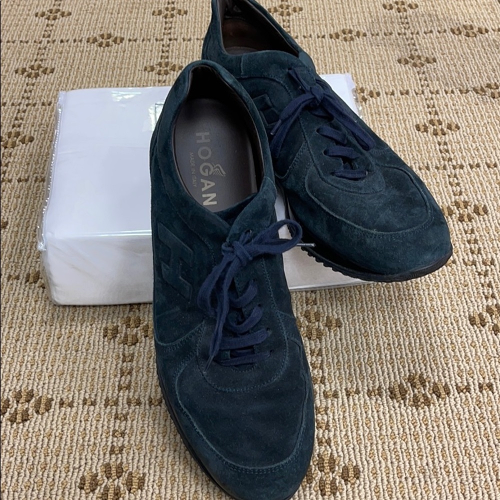 Hogan Navy Suede Italian Sneakers
